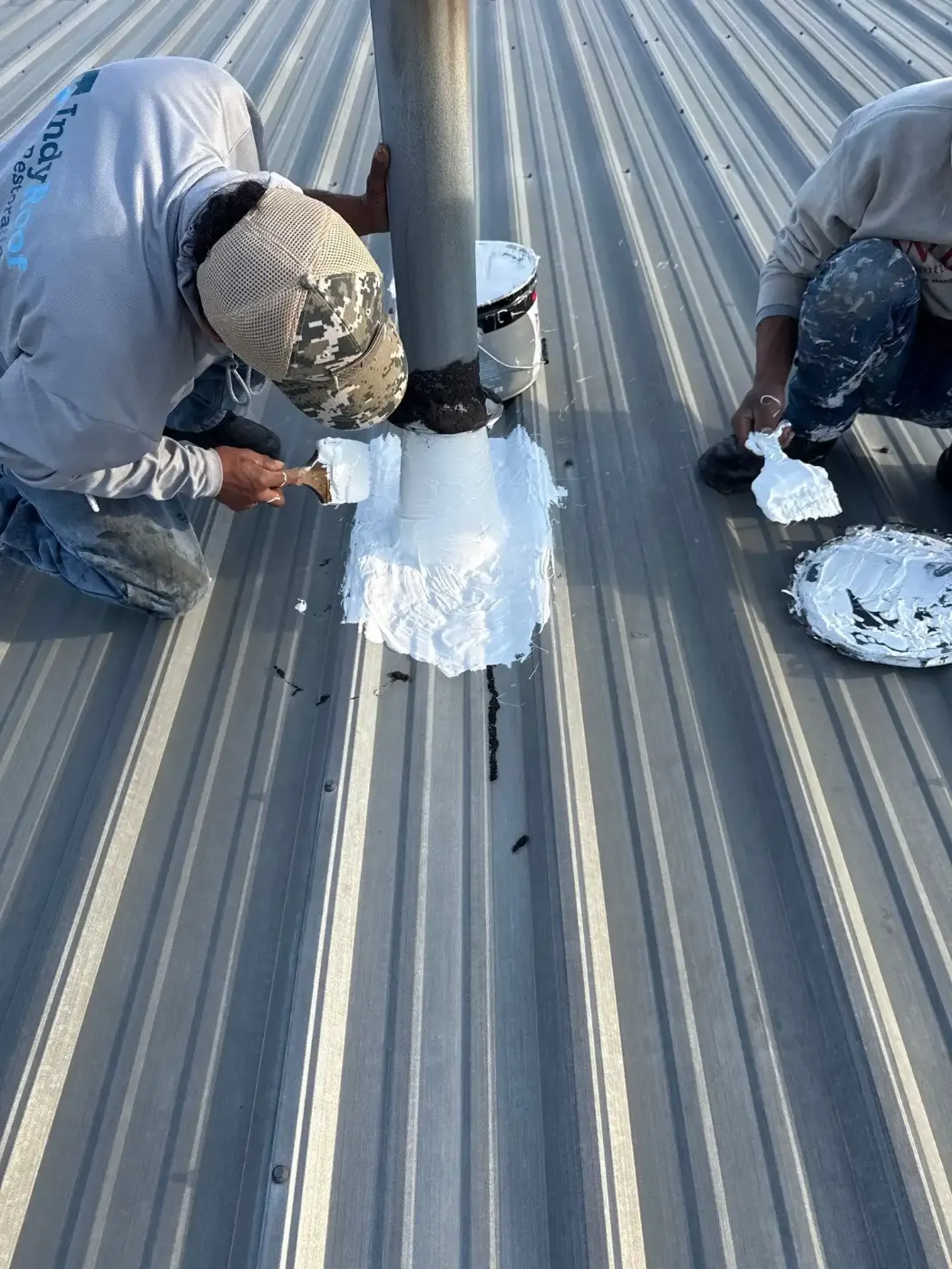 Tarping and dry-in on a Crothersville commercial roof